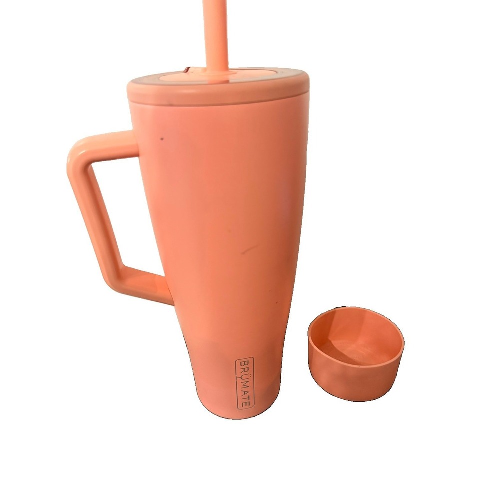 Brumate Era Tumbler Leakproof Straw 40oz Peach Coral Mug Travel Cup Insulated